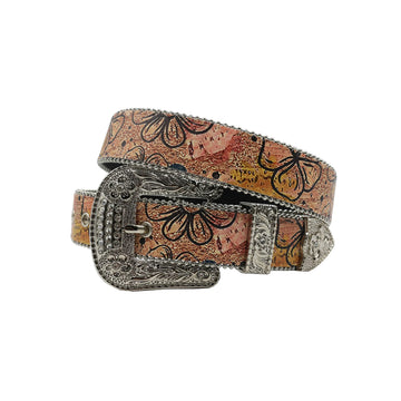 Wide Buckle Sparkle Strap p With Silver Studdent Rhinestone Belt