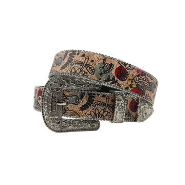 Wide Buckle Stylish Strap p With Silver Studdent Rhinestone Belt