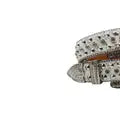 Western Style Silver Rhinestone Belt with Decorative Buckle