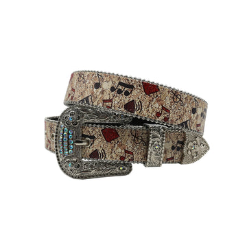 Silver Buckle Glamorous Strap p With Blue Studdent Rhinestone Belt